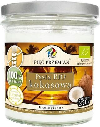 PASTA KOKOSOWA BEZGLUTENOWA BIO 250 g - PIĘĆ PRZEMIAN