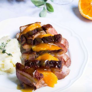 Pato Frito con salsa casera naranja