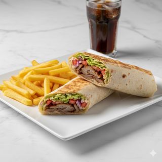 Menú Kebab Con Patatas Y Bebida