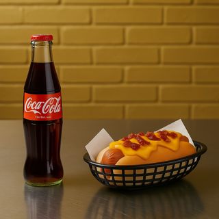 Baconcheese Dogz + bibita