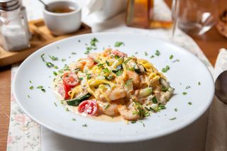 Tagliatelle Gamberi e Zucchine