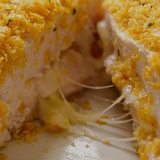 Gordon bleu com batatas e arroz