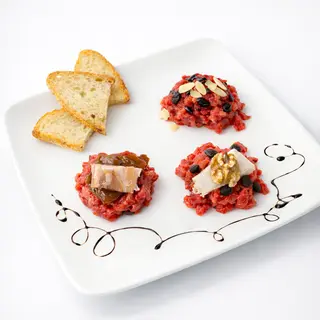 Tris di tartare del macellaio