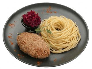 Kotlet wieprzowo-wołowy Свино-яловича котлета зі спагетті (400g)