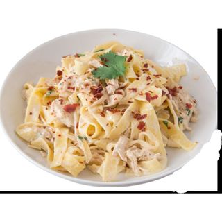 Fettuccini In A Creamy Bacon And Chicken