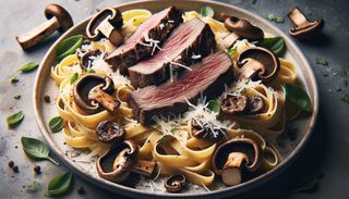 Tagliatelle cu muschi de vita si hribi