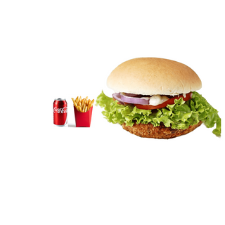 Veg Burger Combo (2 Burgers + Coke +Fries)