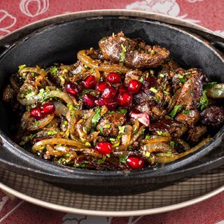 ქათმის გულ-ღვიძლი კეცზე