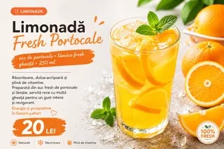 Limonadă Fresh Portocale  250 ml