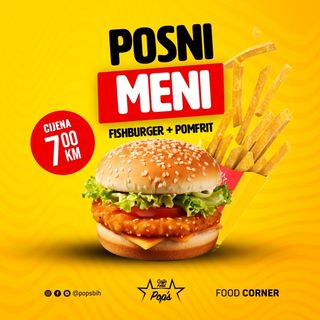 Posni fishburger i pomfrit