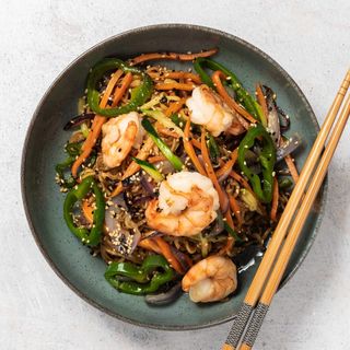 Yakisoba de langostino