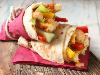 Piadina con cotoletta di pollo