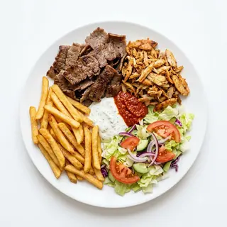 Plato Mini Döner Kebab Con Patatas