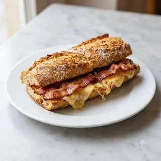 Bocadillo De Bacon Y Queso