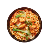 Satay Udon with Pulled Beef 