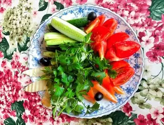 Закуска Кавказская (свежие овощи)