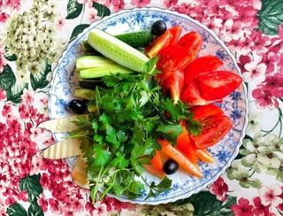 Закуска Кавказская (свежие овощи)