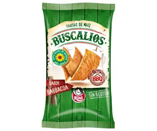 Buscalíos Risi · Fajitas de Maíz Sabor Barbacoa · Bolsa de 140 grs.