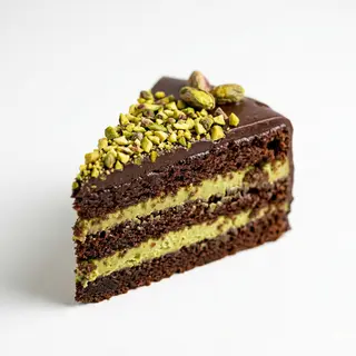 Tarta De Chocolate Y Pistacho (Porción)