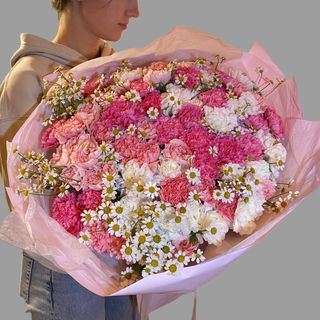 101 goździk z rumiankiem 