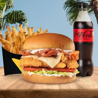 Menú Bacon Extreme Crispy Chicken Burger