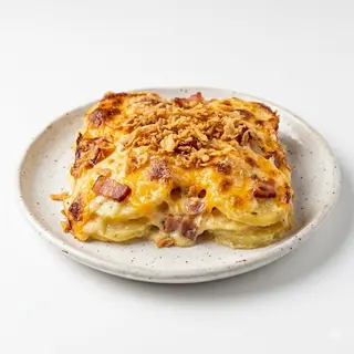Patatas Fritas Con Queso Gratinado