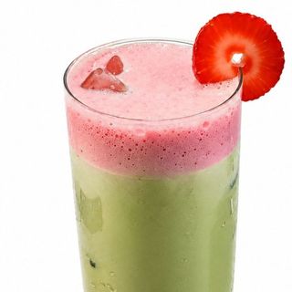 Strawberry matcha latte