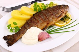 Pastrmka sa kajmakom 300g