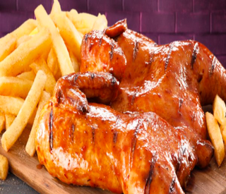 Full Grilled Chicken with Chips