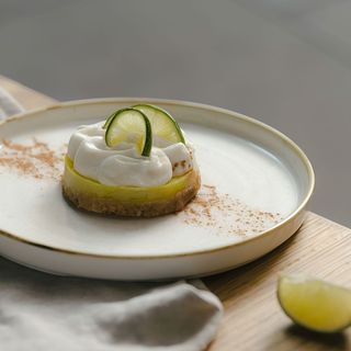 pastel de limón y yuzu