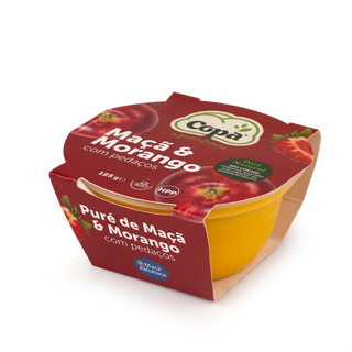 Puré Maçã com pedaços de Morango 125gr