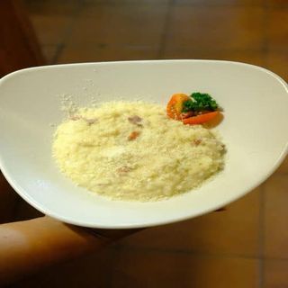 Risotto langostinos y parmigiano