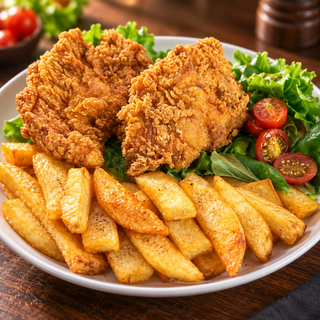 Pollo Crujiente con Patatas 450°