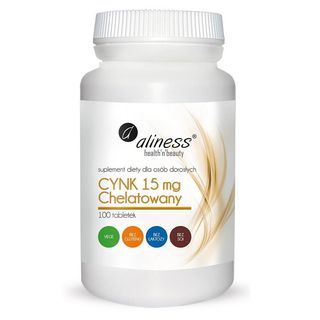 Cynk chelatowany 15mg 100 tabletek Aliness