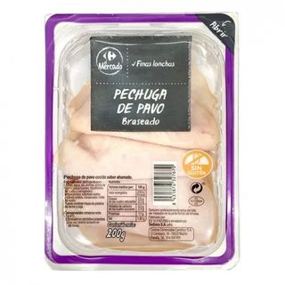 Pechuga De Pavo L/Fina Braseado Carrefour 200 Gr.