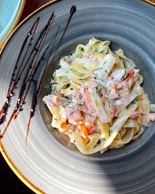 Tagliatelle with salmon