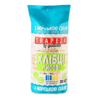 Хлібці Trapeza рисові з морською сіллю (130г)