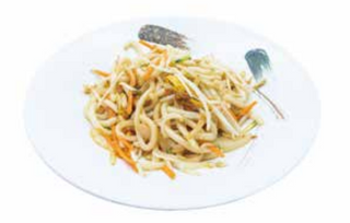 Spaghetti di udon con verdure
