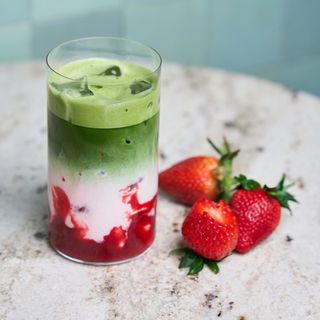 Iced Strawberry Matcha Latte