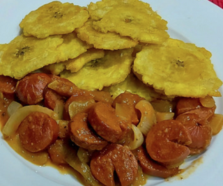 Patacón de chorizo