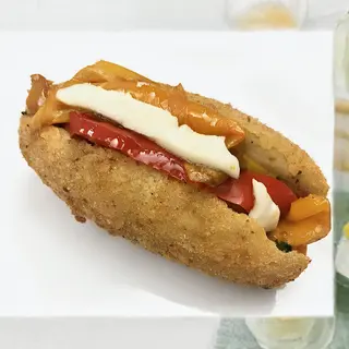 Crocchè ripieno di peperoni