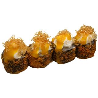 160. Maki Salmó Arrebossat I Kataifi Amb Philadelphia I Salsa Mango (8 Uds.)