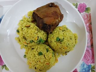 Fried Rice and Chicken or Turkey 