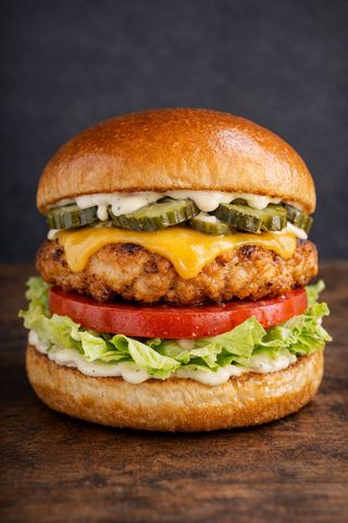 Панда единичен пилешки бургер