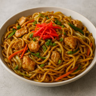 Fideos Yakisoba pollo y verduras