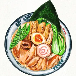 Grilled chicken ramen