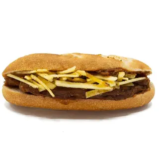 75. Pulled pork y patata paja