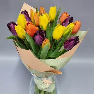 Buchet 19 lalele mix culori