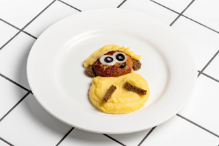 Пюре с куриной котлетой 