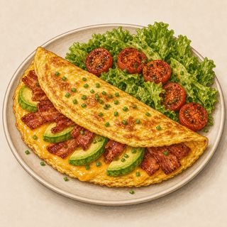 Omlet klasyczny z bekonem 240g